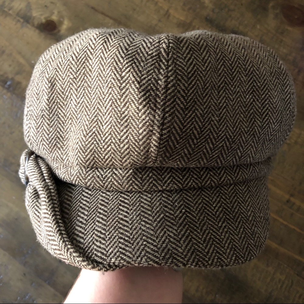 NWOT Nine West Paperboy Cap Hat Women Herringbone